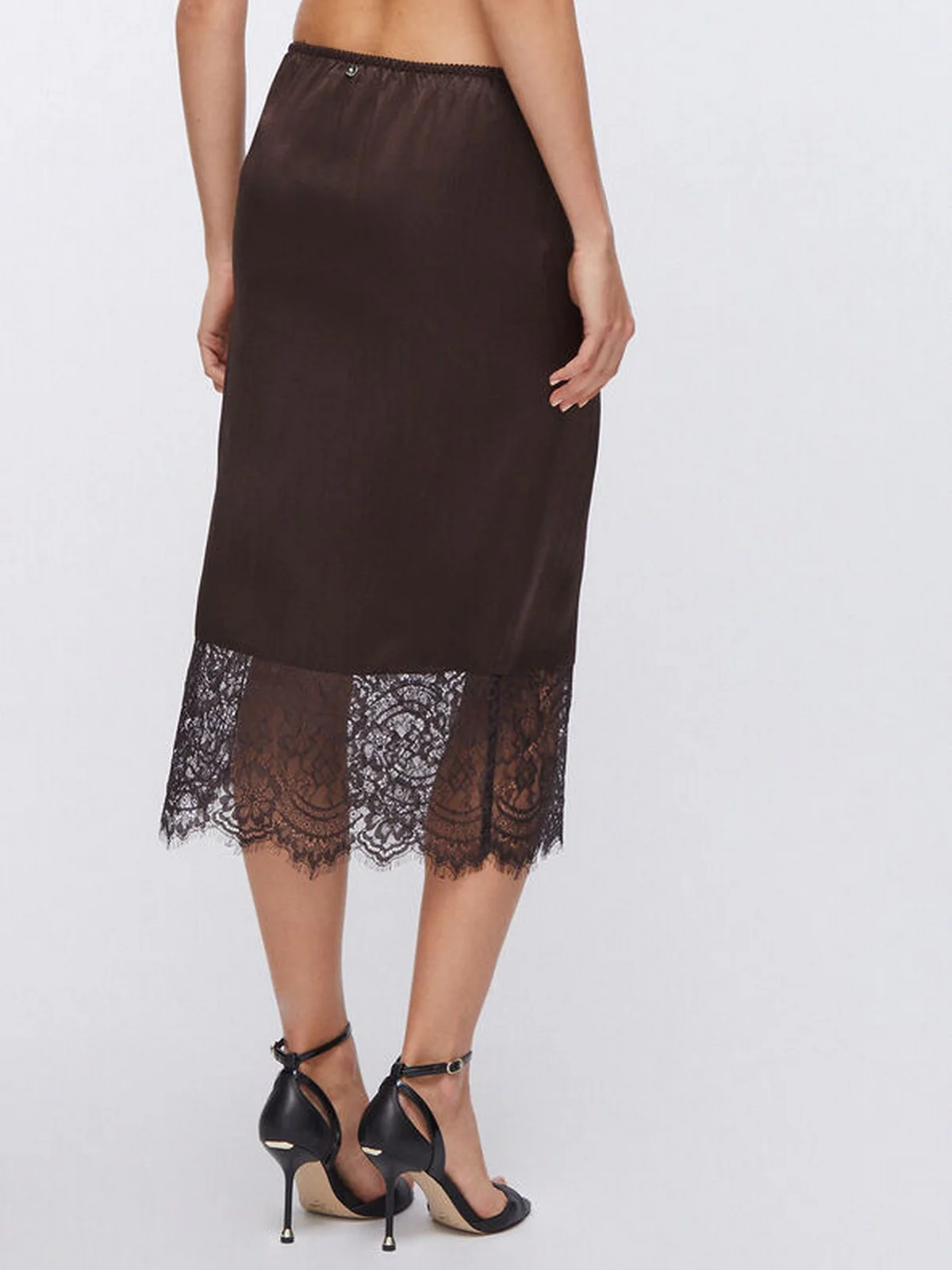 LIU JO BLACK Gonna Donna CA6121T450A P9576 Chocolate black - Image 6