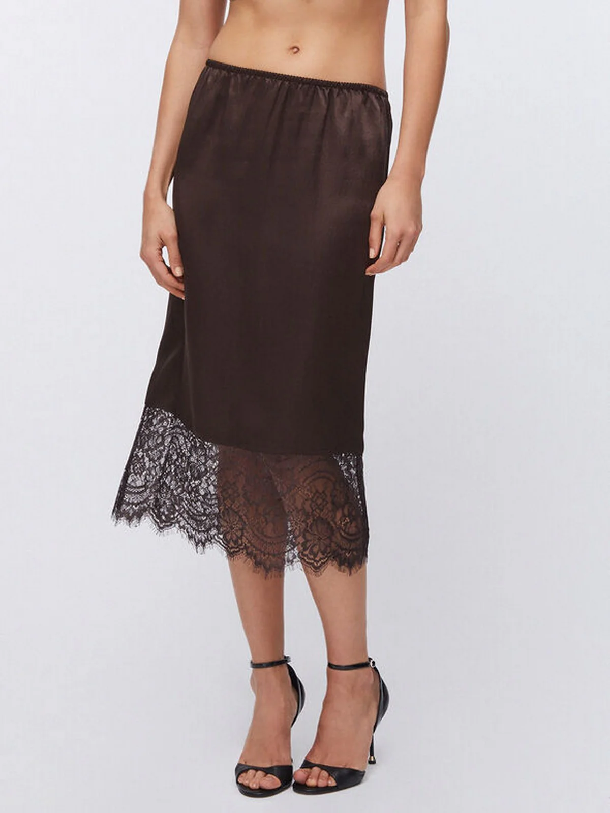 LIU JO BLACK Gonna Donna CA6121T450A P9576 Chocolate black - Image 7