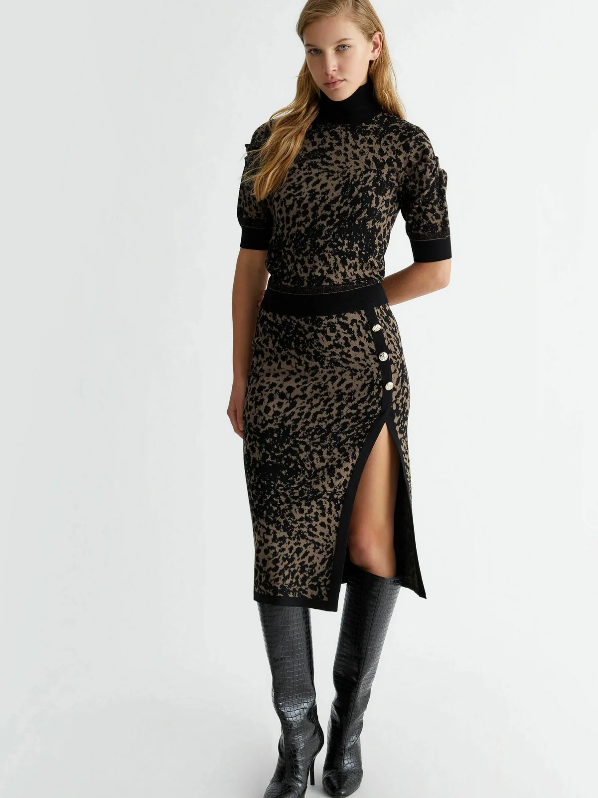 LIU JO BLACK Gonna Donna  CF4430MA95H N9851 Marrone - Image 2