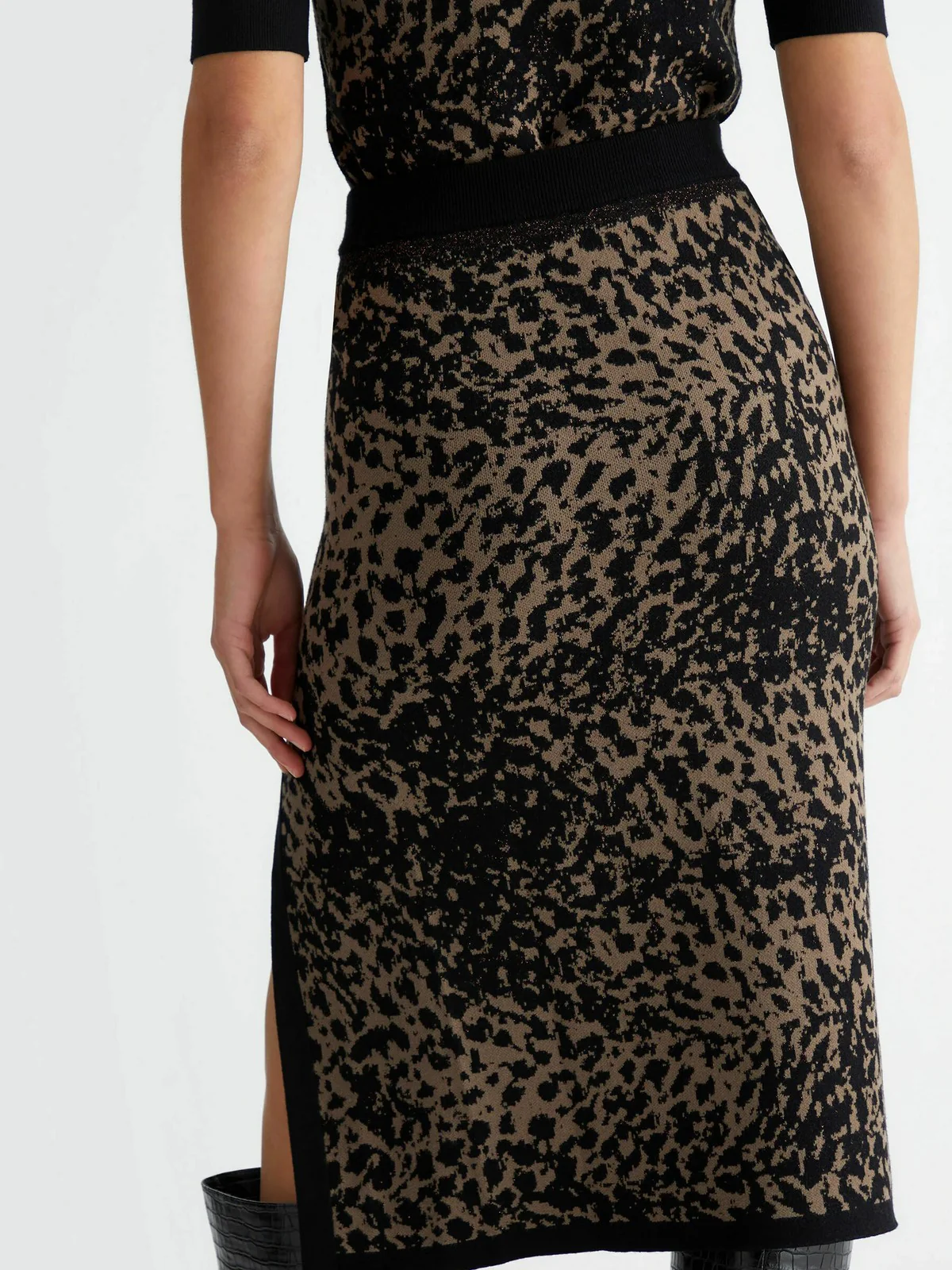 LIU JO BLACK Gonna Donna  CF4430MA95H N9851 Marrone - Image 6