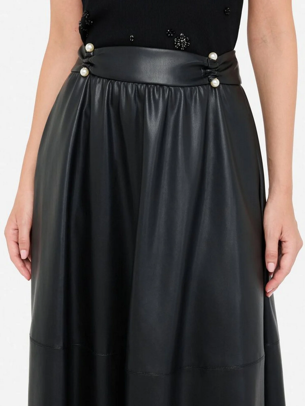 LIU JO BLACK Gonna Donna CF5015E0624 22222 Nero - Image 3
