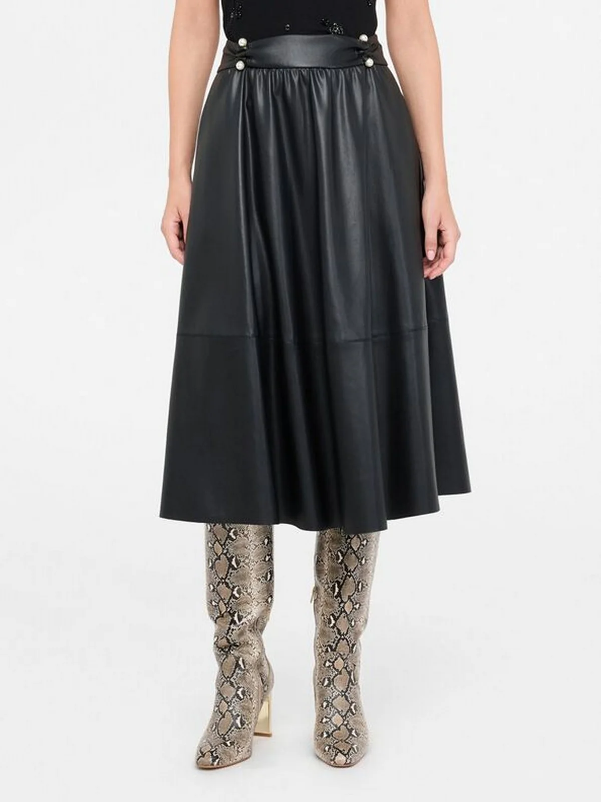 LIU JO BLACK Gonna Donna CF5015E0624 22222 Nero - Image 6