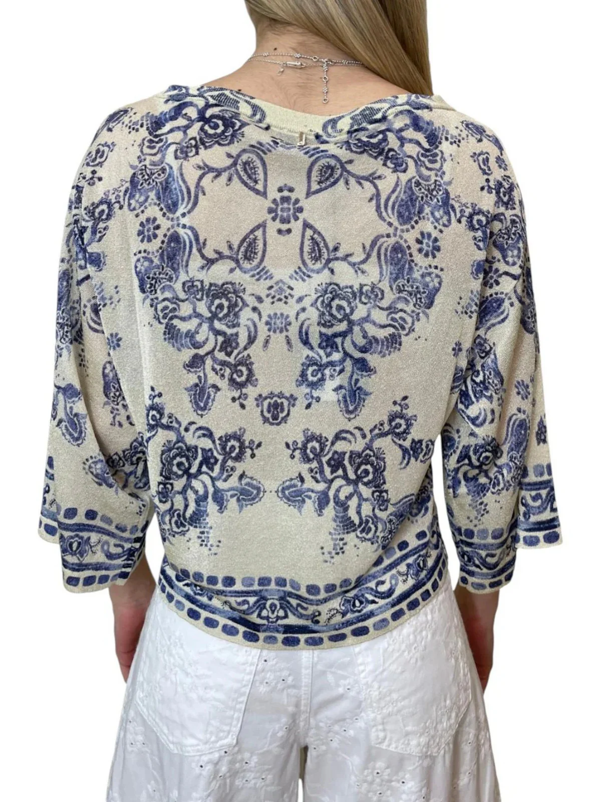 LIU JO BLACK Maglia Donna  CA6355MA71N P9652 St.foulard araldic b - Image 2