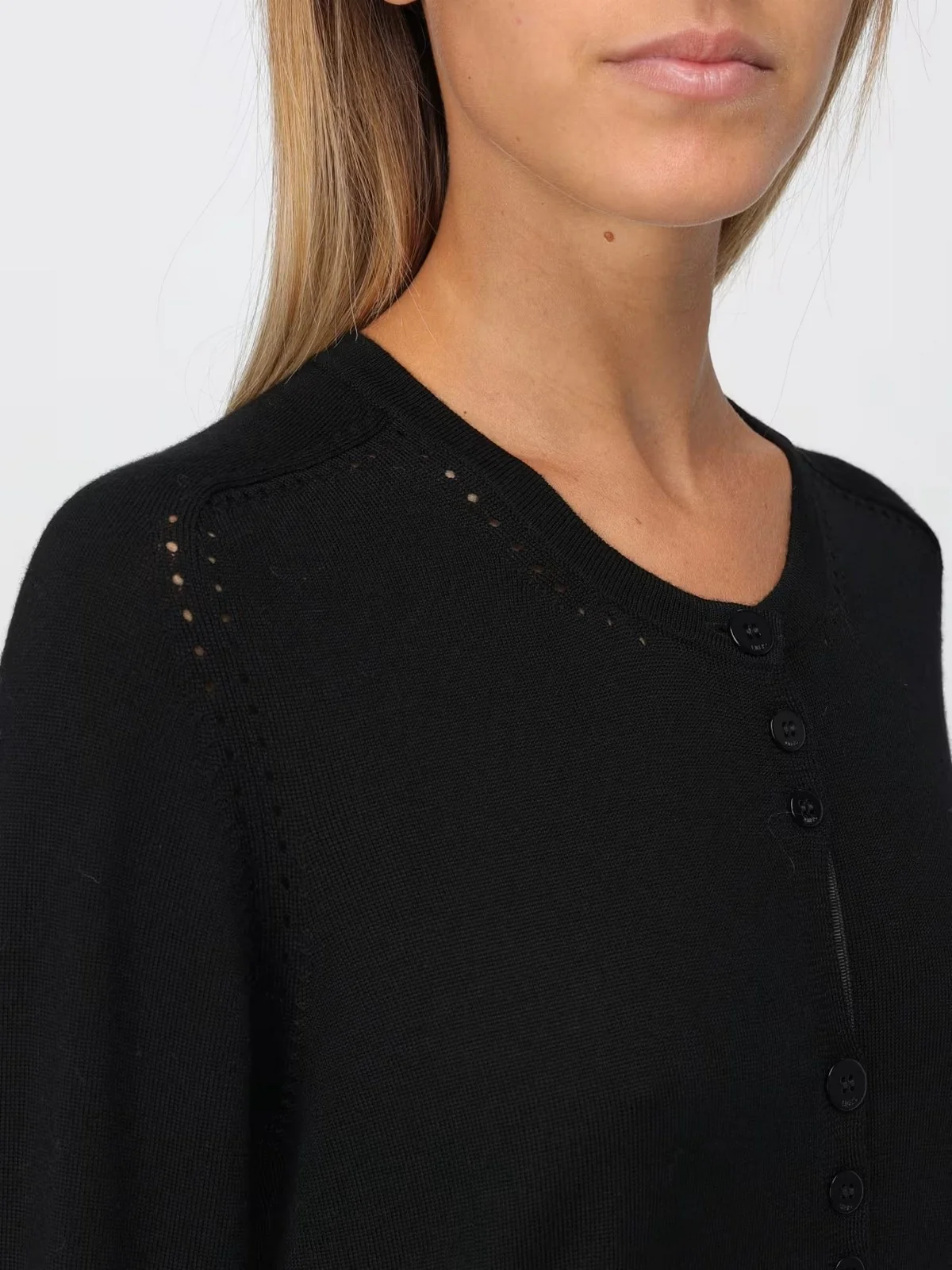 LIU JO BLACK Cardigan Donna  CF4047MA82O 22222 Nero - Image 4