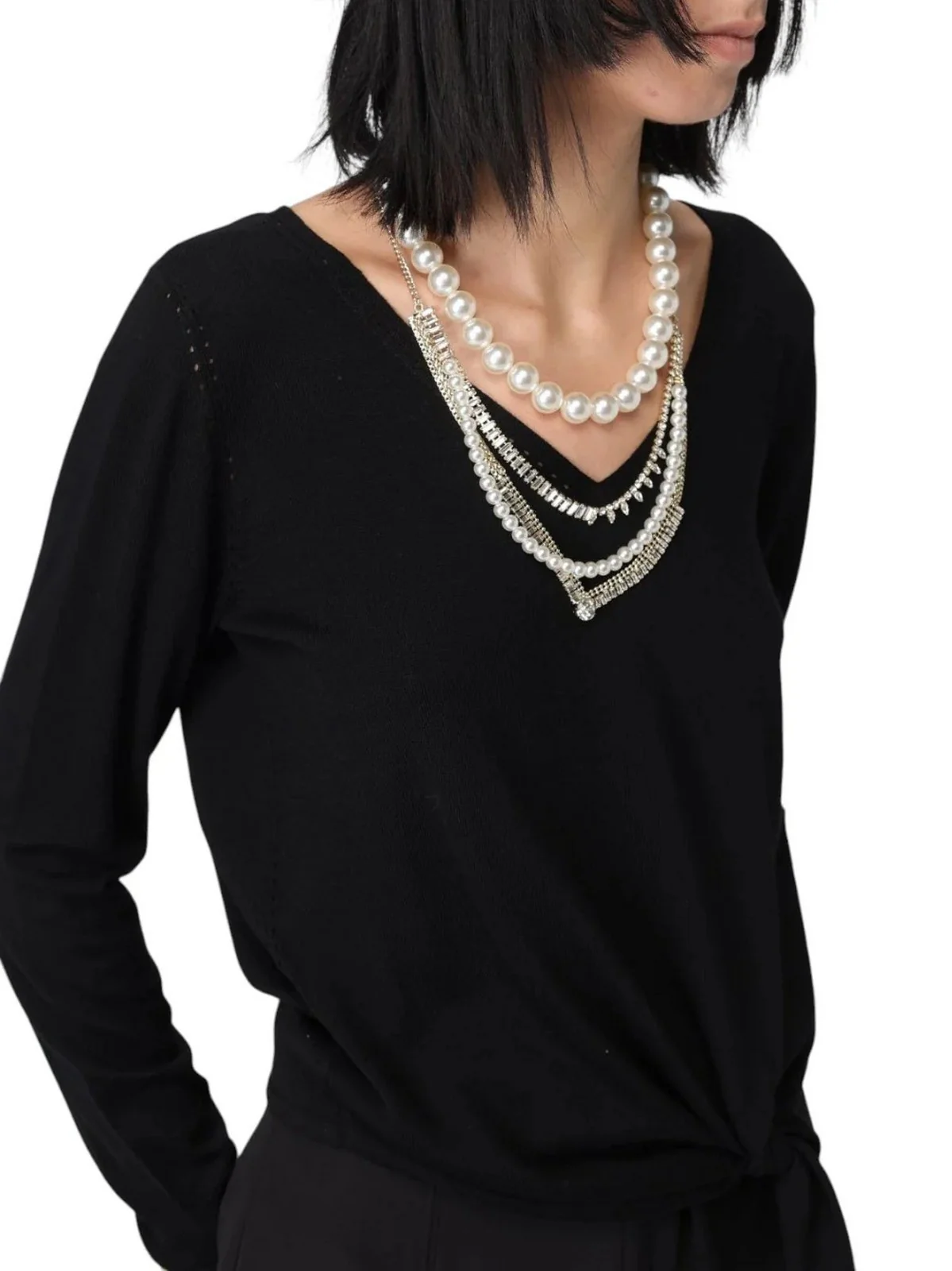 LIU JO BLACK Maglione Donna  CF5042MA82O 22222 Nero - Image 3