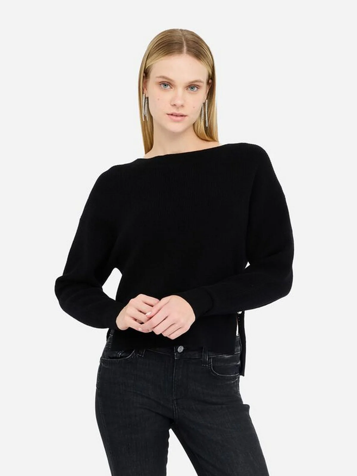 LIU JO BLACK Maglione Donna CF5245MS019 22222 Nero - Image 5