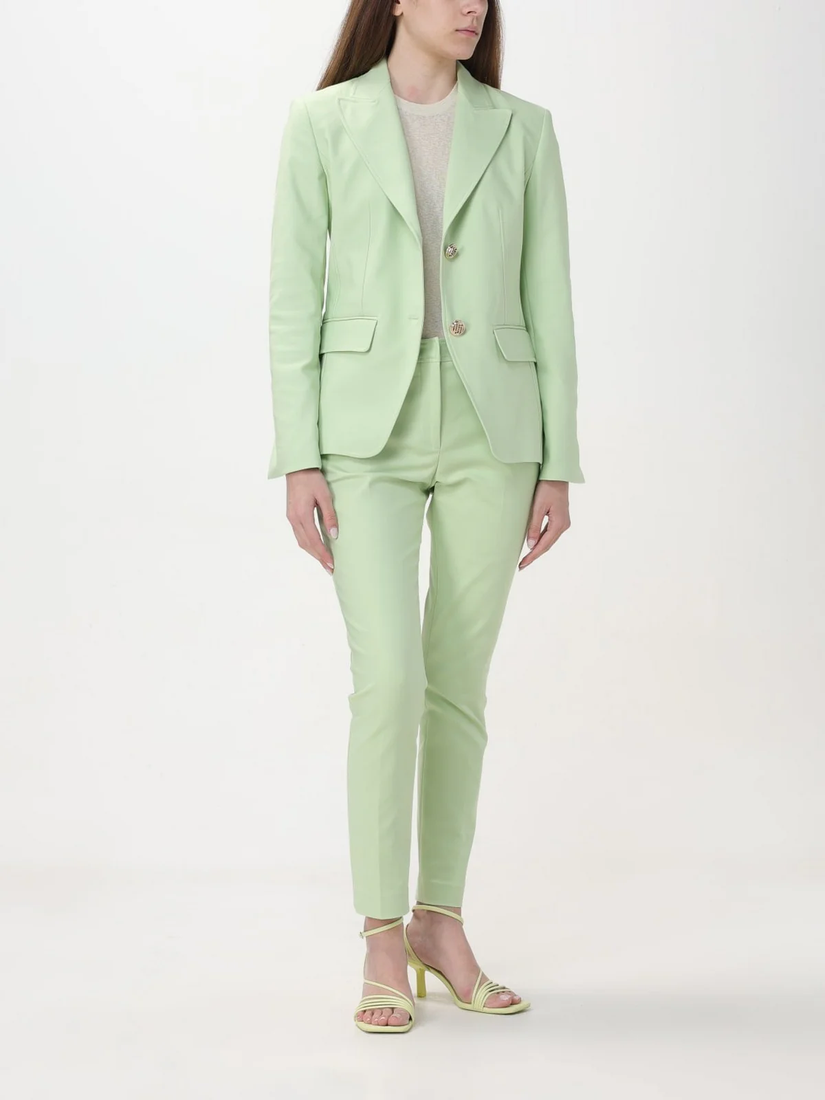 LIU JO BLACK Pantalone Donna  CA4192T2553 X0546 Verde - Image 4