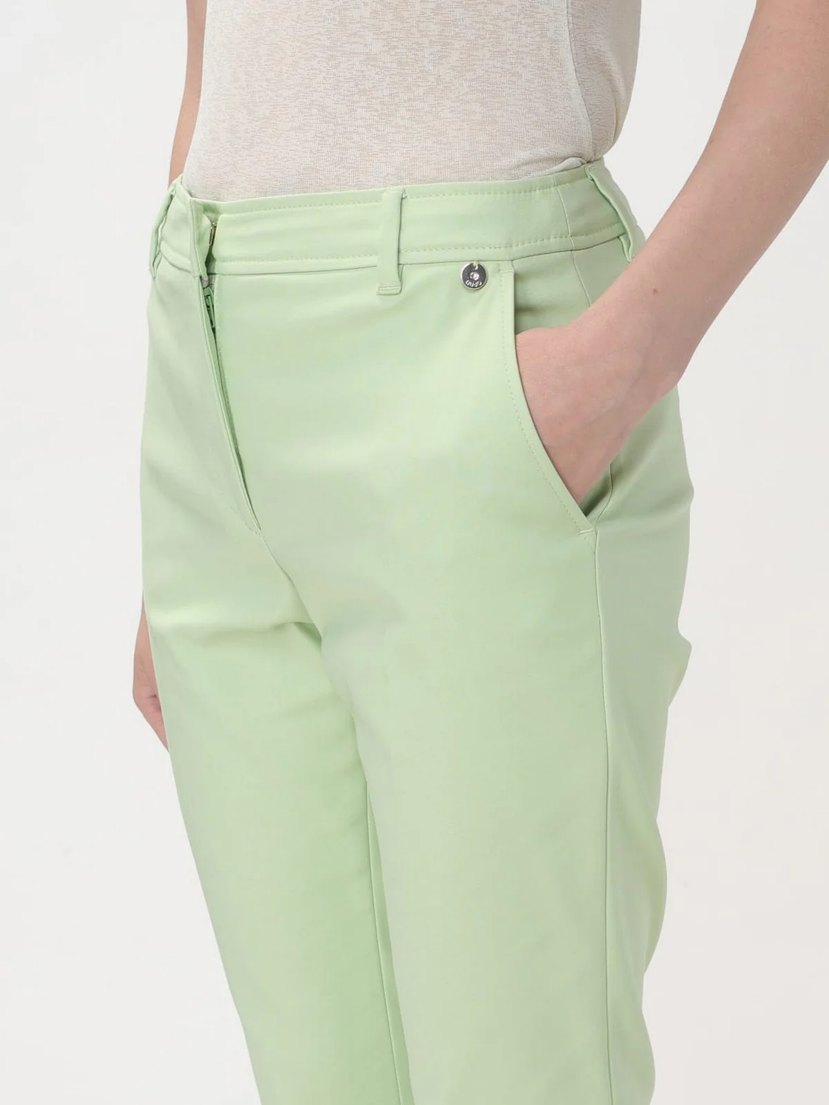 LIU JO BLACK Pantalone Donna  CA4192T2553 X0546 Verde - Image 5