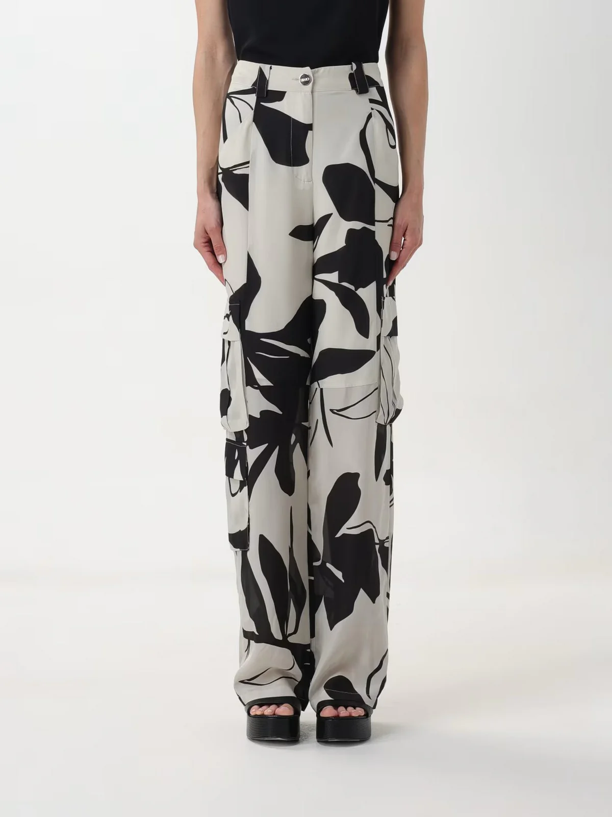LIU JO BLACK Pantalone Donna  CA4197T3598 N9027 Bianco - Image 4