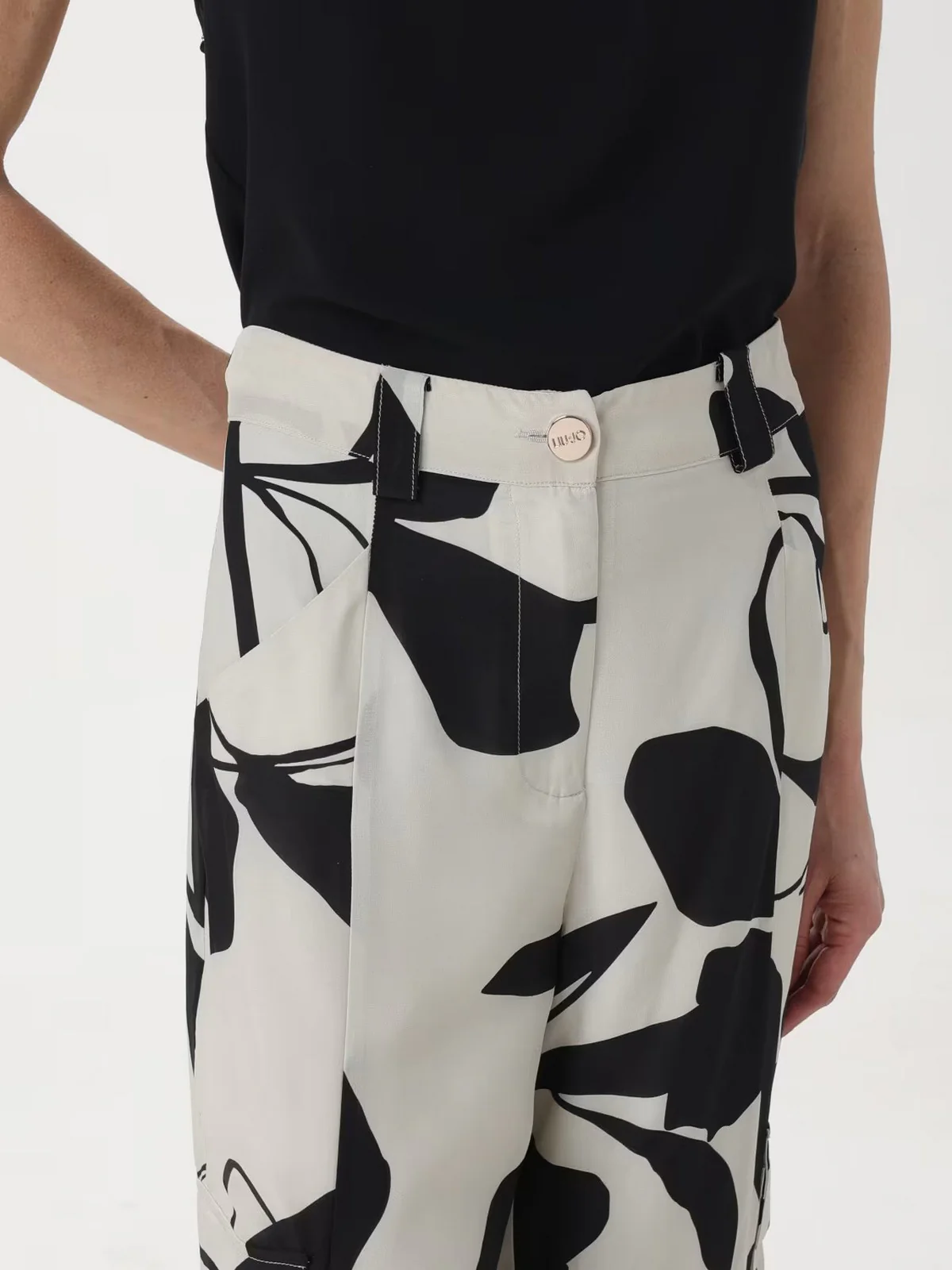 LIU JO BLACK Pantalone Donna  CA4197T3598 N9027 Bianco - Image 5
