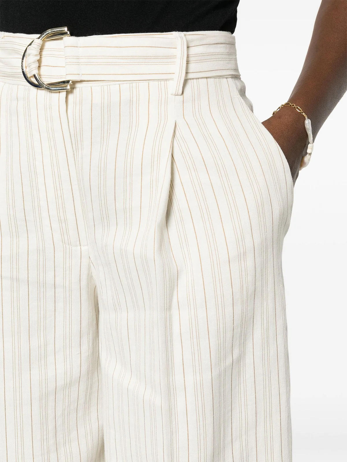 LIU JO BLACK Pantalone Donna  CA4321T3790 N9037 Bianco - Image 5
