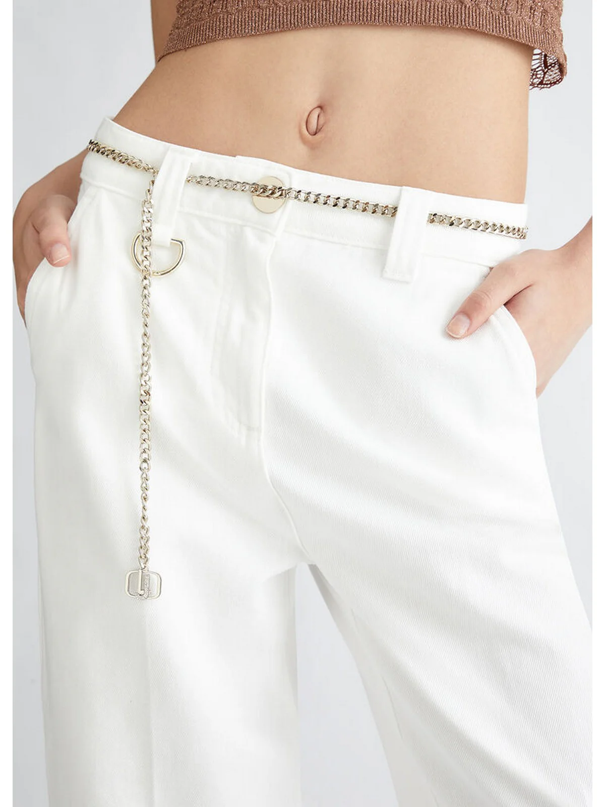 LIU JO BLACK Pantalone Donna  CA4368T4264 X0256 Bianco - Image 2