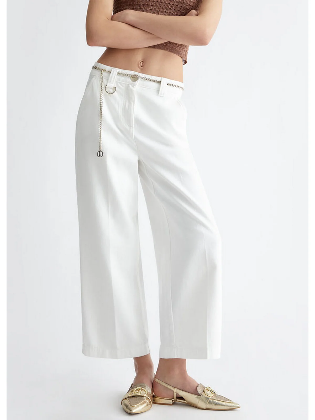 LIU JO BLACK Pantalone Donna  CA4368T4264 X0256 Bianco - Image 4