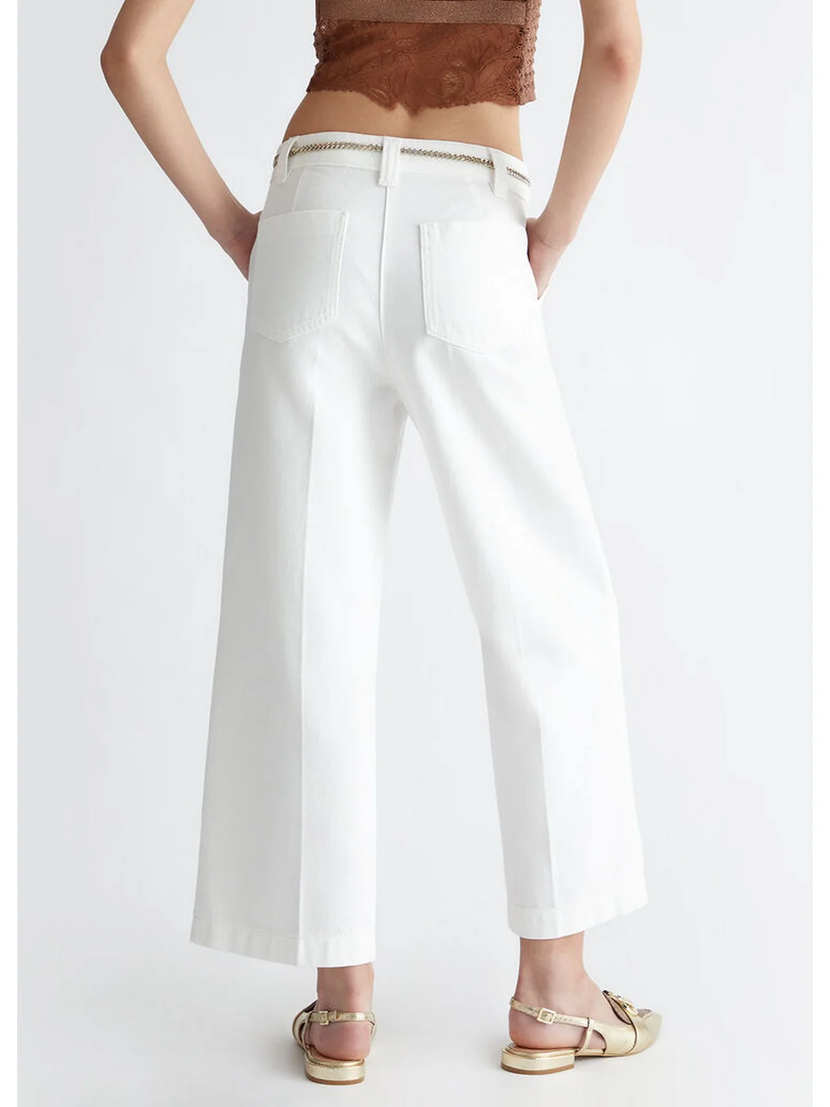 LIU JO BLACK Pantalone Donna  CA4368T4264 X0256 Bianco - Image 5
