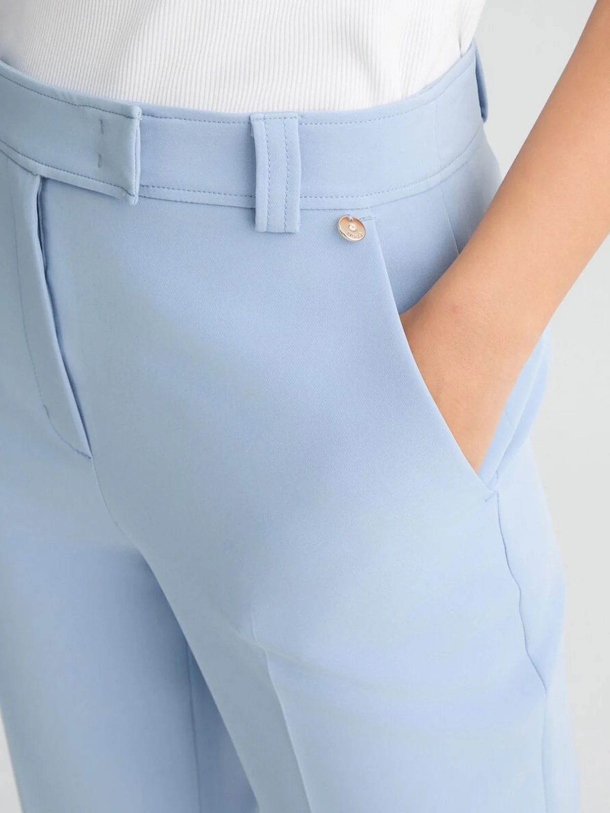 LIU JO BLACK Pantalone Donna CA5094T2200 X064A Blu - Image 6
