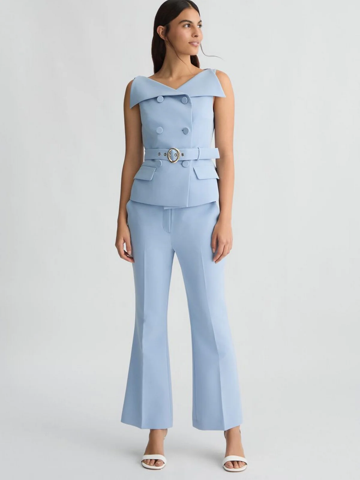 LIU JO BLACK Pantalone Donna CA5094T2200 X064A Blu - Image 7