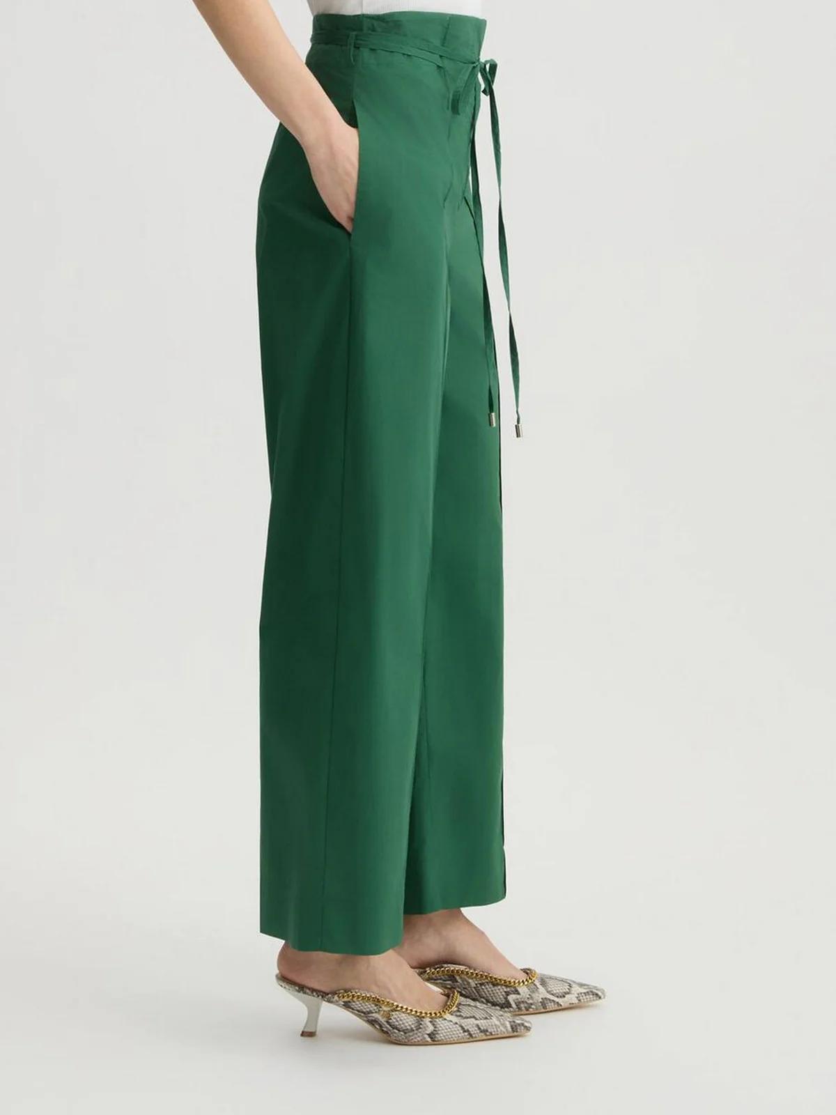 LIU JO BLACK Pantalone Donna  CA5297TS246 X0665 Verde - Image 5