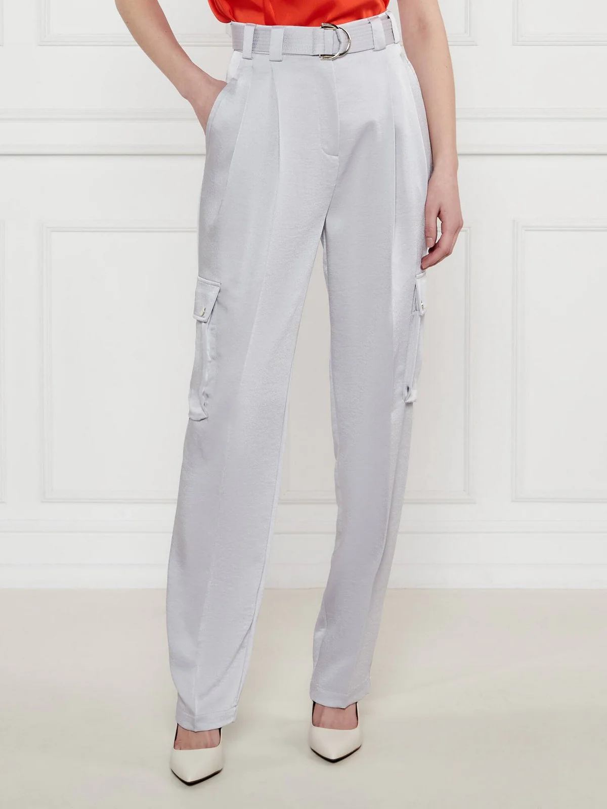 LIU JO BLACK Pantalone Donna  CA5341TS870 X0651 Grey sky - Image 2