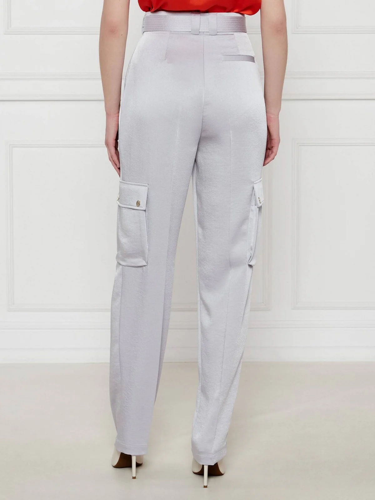 LIU JO BLACK Pantalone Donna  CA5341TS870 X0651 Grey sky - Image 3