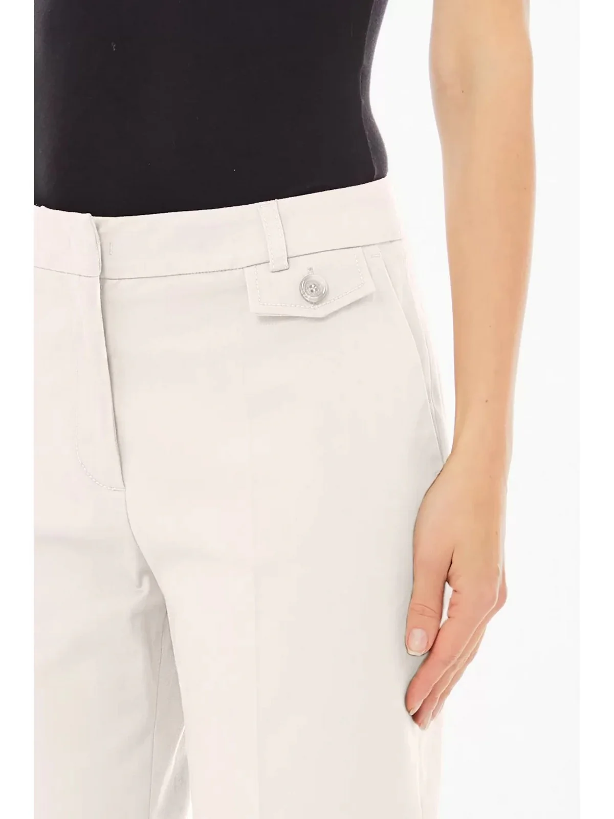 LIU JO BLACK Pantalone Donna  CA5344T4691 X0256 Bianco - Image 4