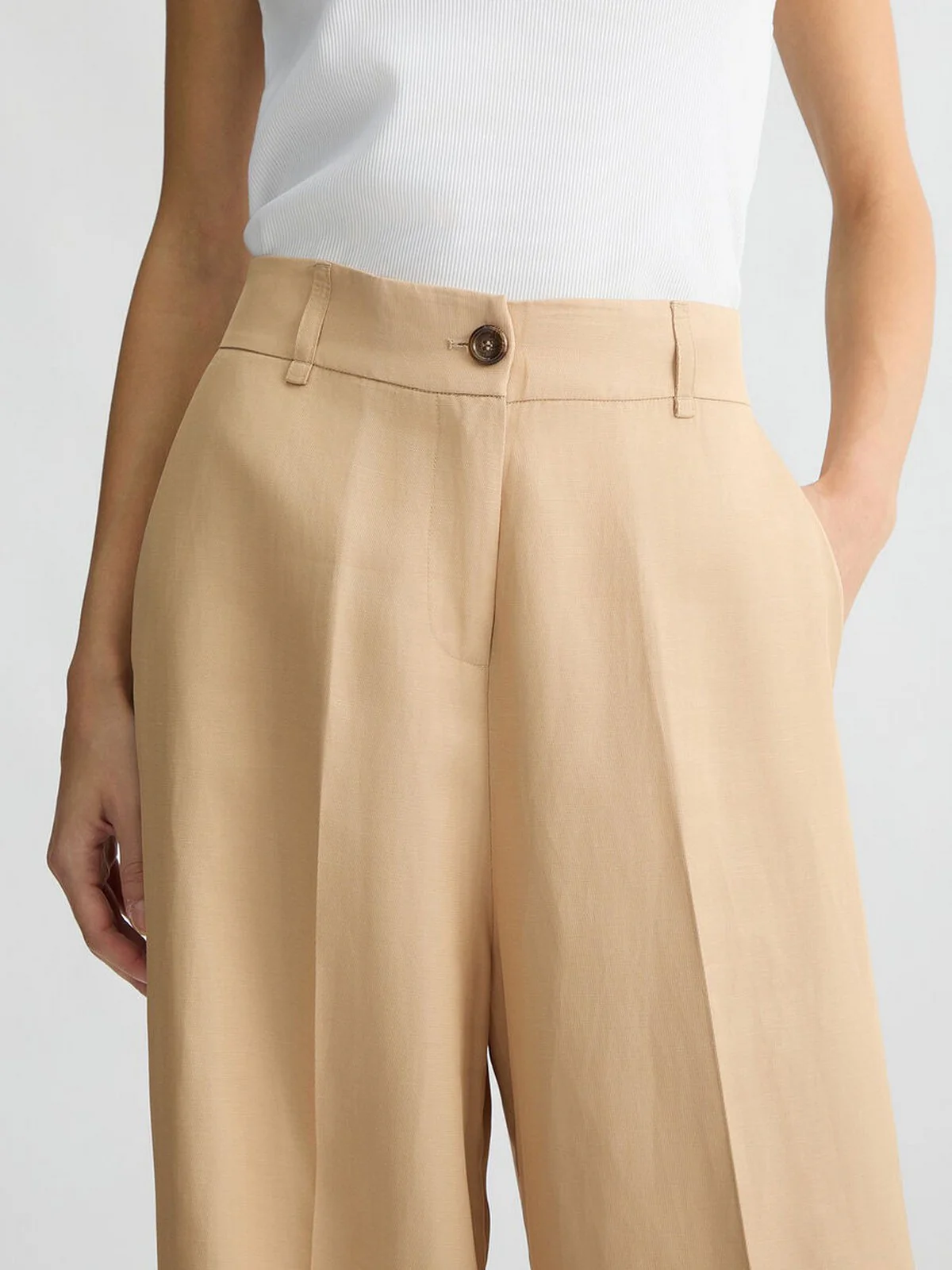 LIU JO BLACK Pantalone Donna  CA5350T2983 X0650 Beige - Image 4