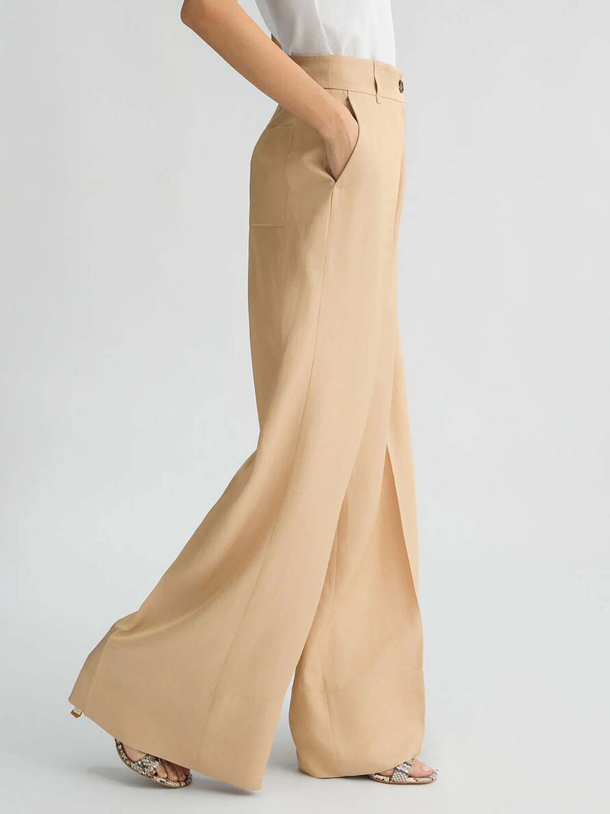 LIU JO BLACK Pantalone Donna  CA5350T2983 X0650 Beige - Image 5