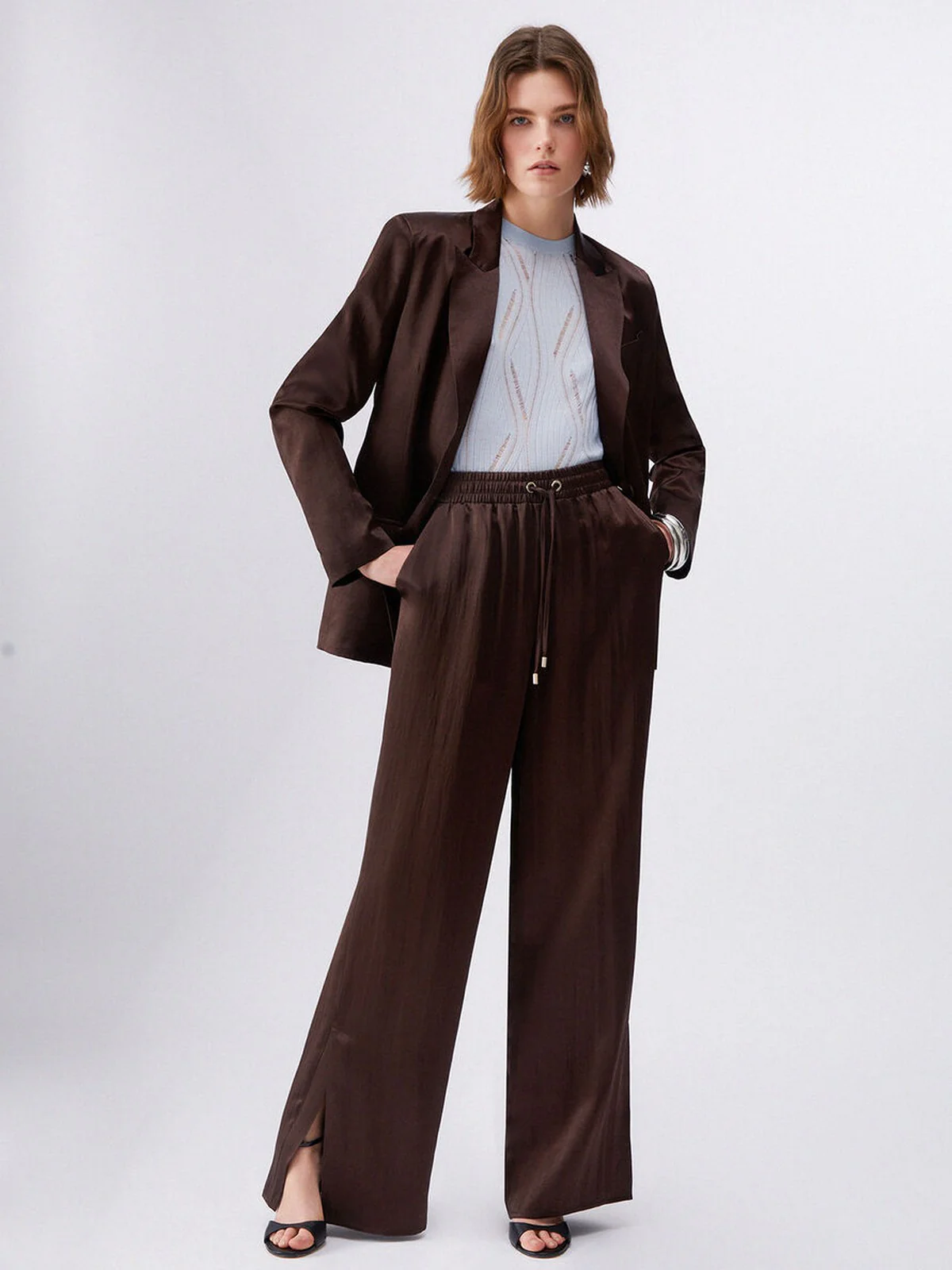 LIU JO BLACK Pantalone Donna  CA6147T450A P9576 Chocolate black - Image 2