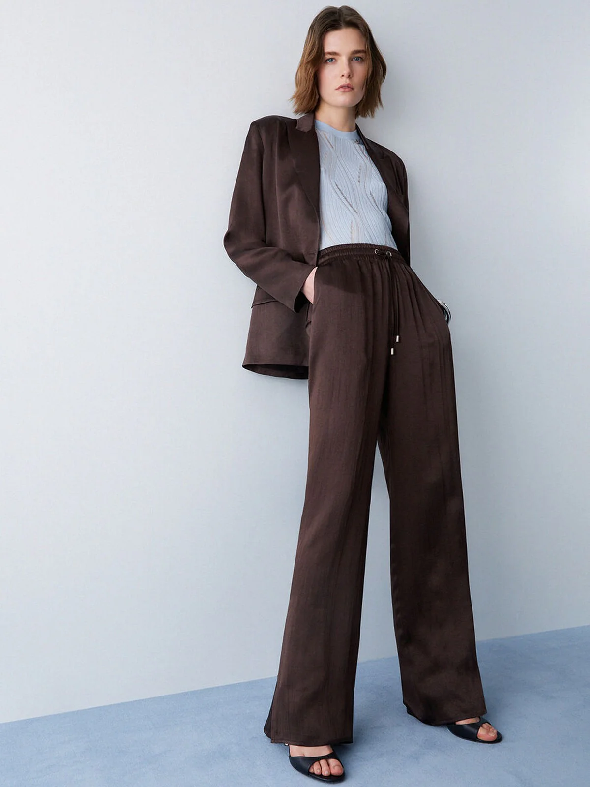 LIU JO BLACK Pantalone Donna  CA6147T450A P9576 Chocolate black - Image 5