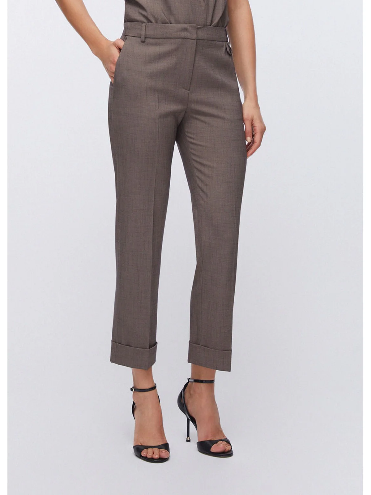 LIU JO BLACK Pantalone Donna  CA6367T577A P9578 Pepe melange - Image 3