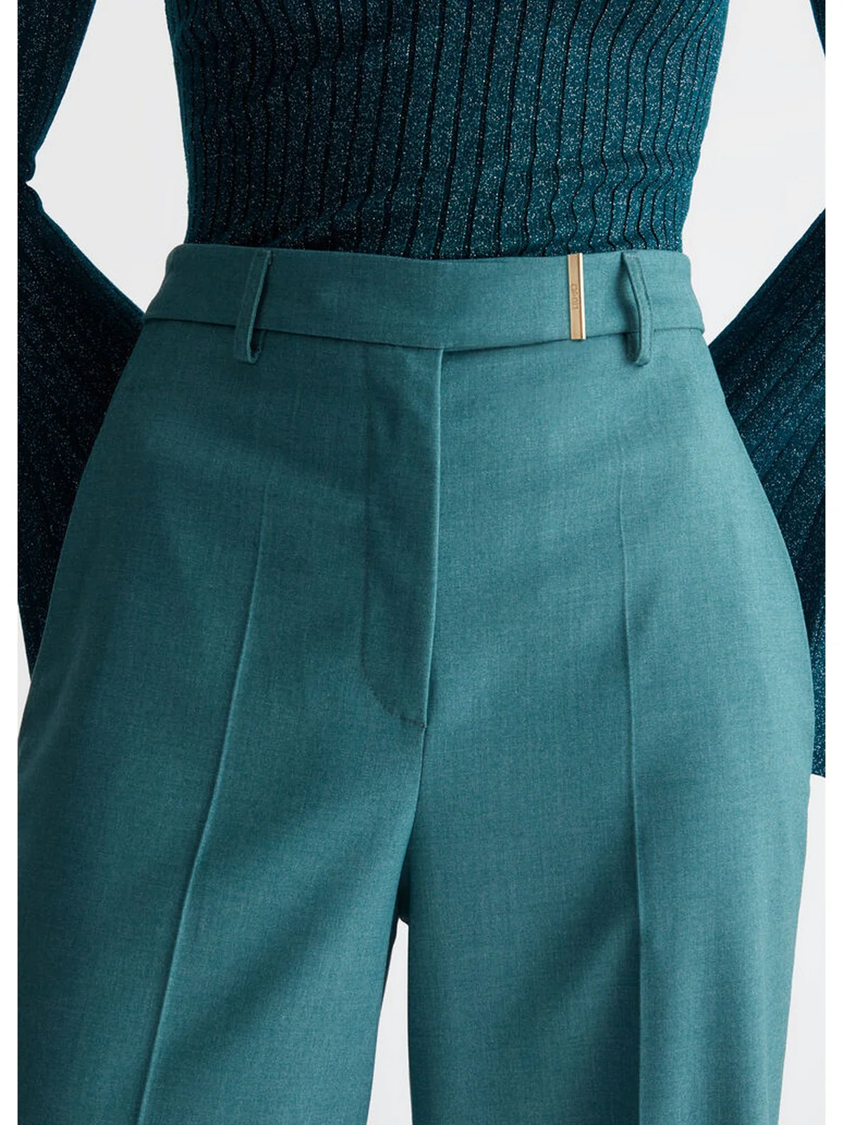 LIU JO BLACK Pantalone Donna  CF4318T2624 02831 Verde - Image 4