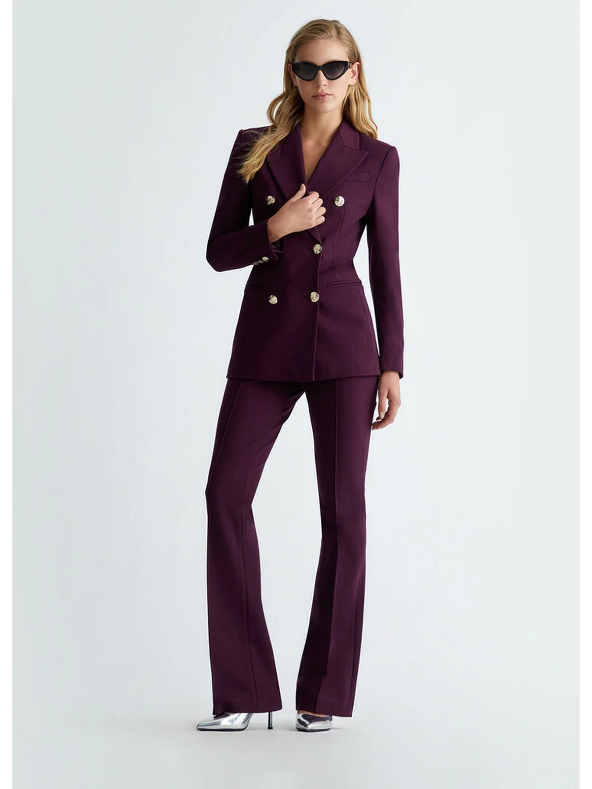LIU JO BLACK Pantalone Donna CF4394J1857 X0593 Viola - Image 2