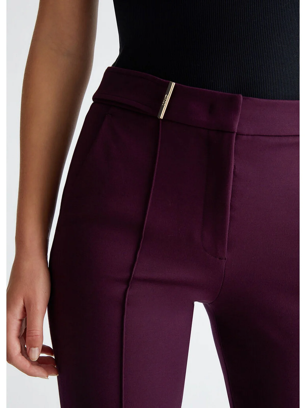 LIU JO BLACK Pantalone Donna CF4394J1857 X0593 Viola - Image 3