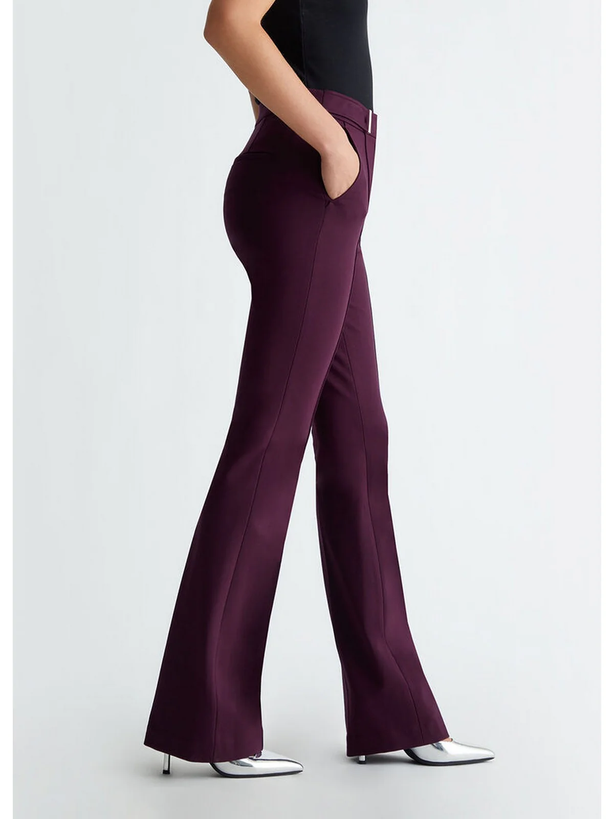LIU JO BLACK Pantalone Donna CF4394J1857 X0593 Viola - Image 4