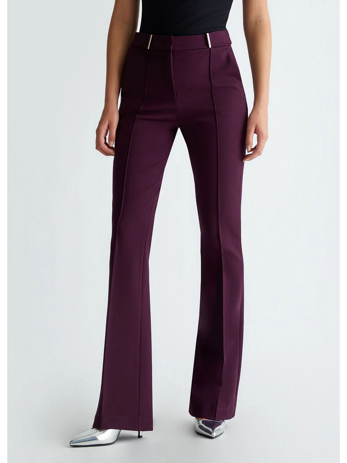 LIU JO BLACK Pantalone Donna CF4394J1857 X0593 Viola - Image 6