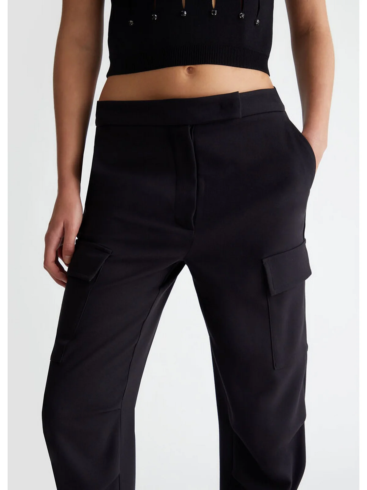 LIU JO BLACK Pantalone Donna  CF4449T2624 22222 Nero - Image 2