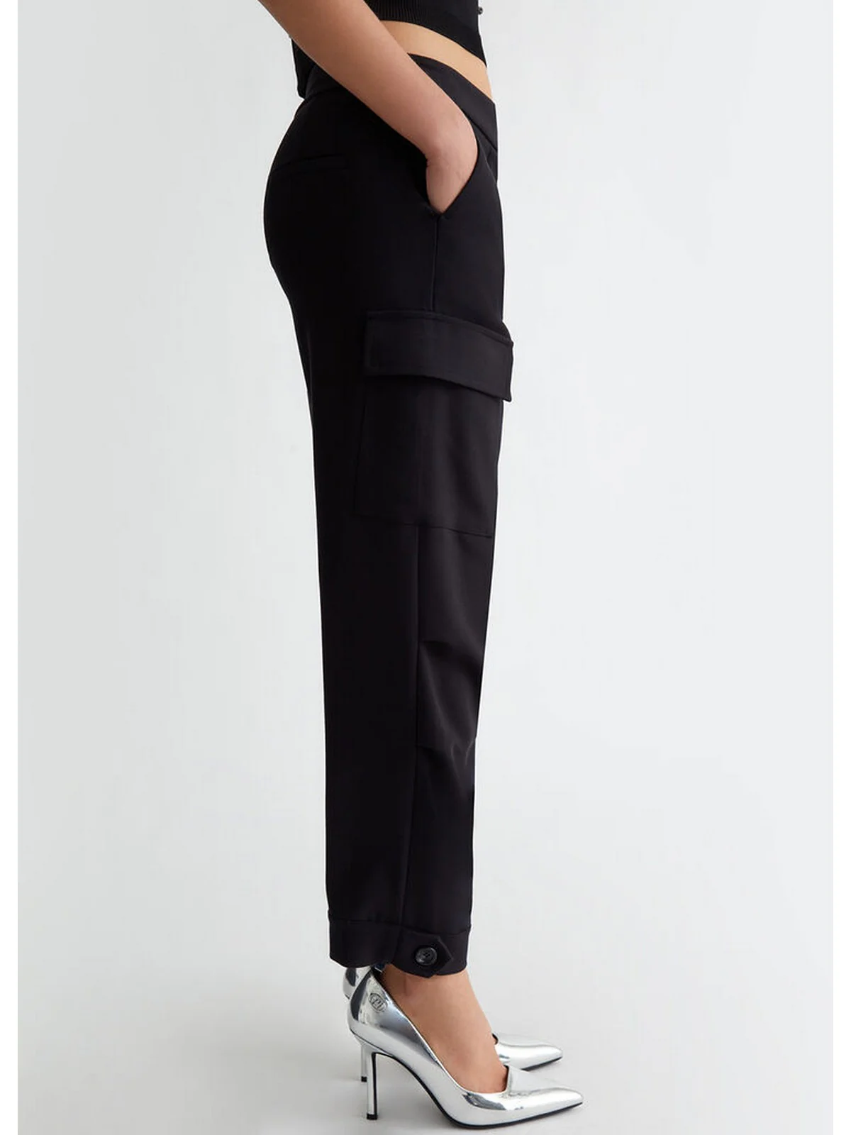 LIU JO BLACK Pantalone Donna  CF4449T2624 22222 Nero - Image 3