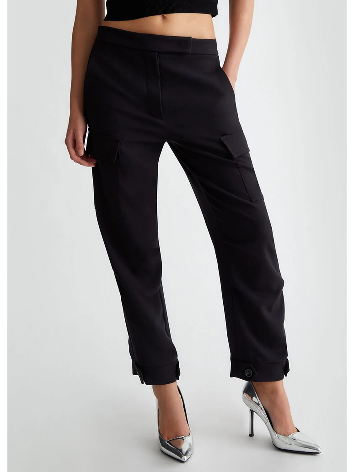 LIU JO BLACK Pantalone Donna  CF4449T2624 22222 Nero - Image 5
