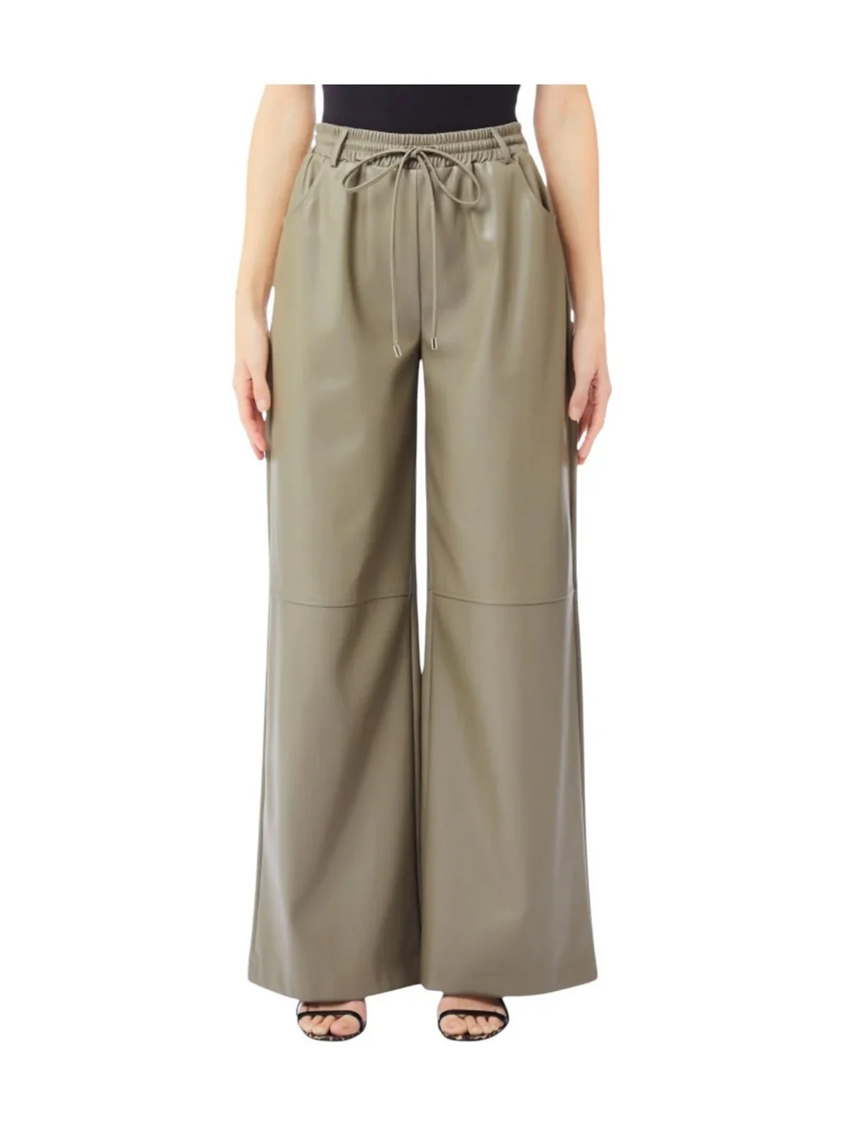 LIU JO BLACK Pantalone Donna  CF5206E0624 X0707 Asparago - Image 3