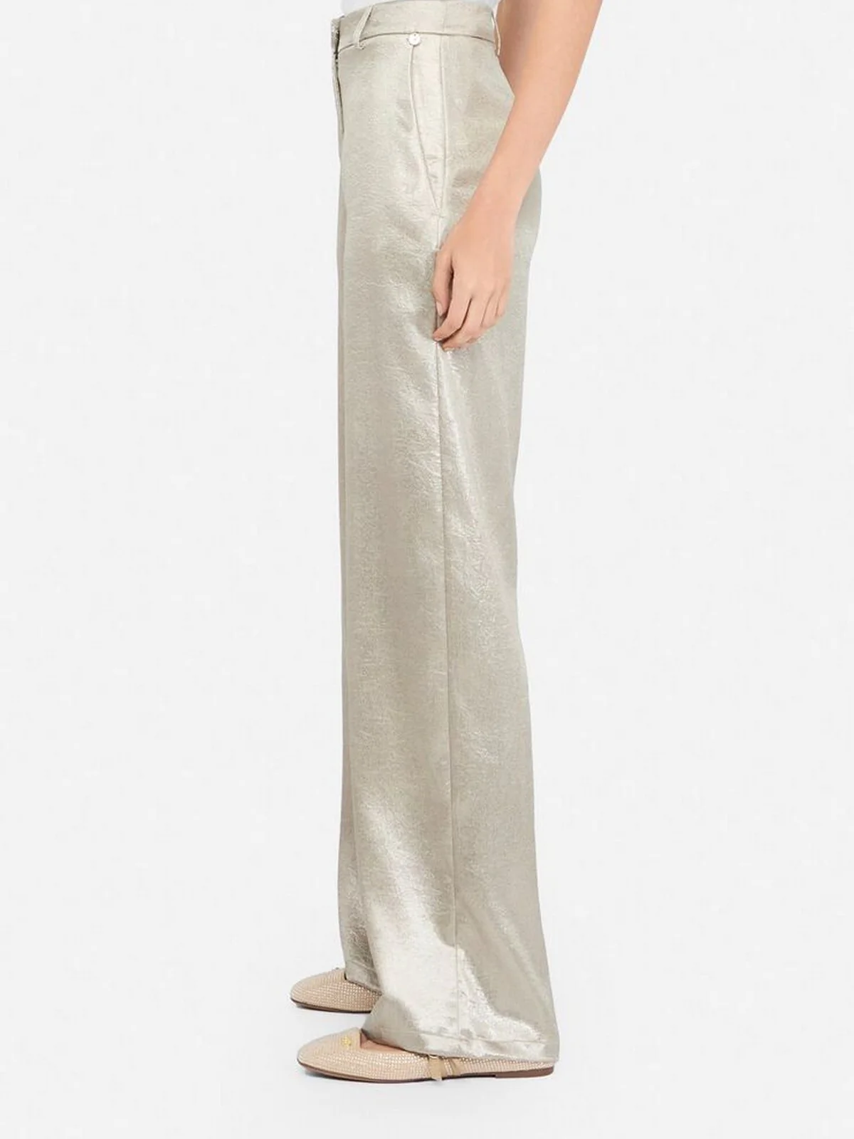 LIU JO BLACK Pantalone Donna  CF5280T002A V9567 Oro - Image 4