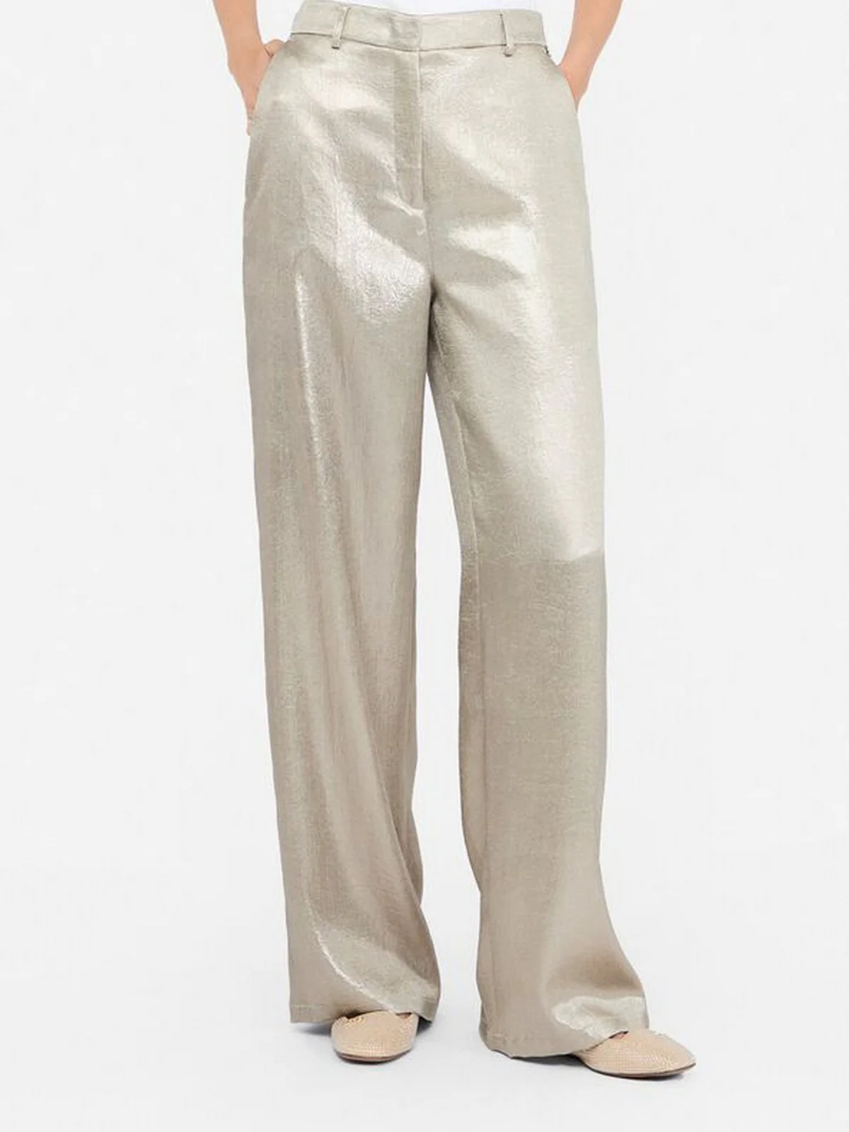 LIU JO BLACK Pantalone Donna  CF5280T002A V9567 Oro - Image 6