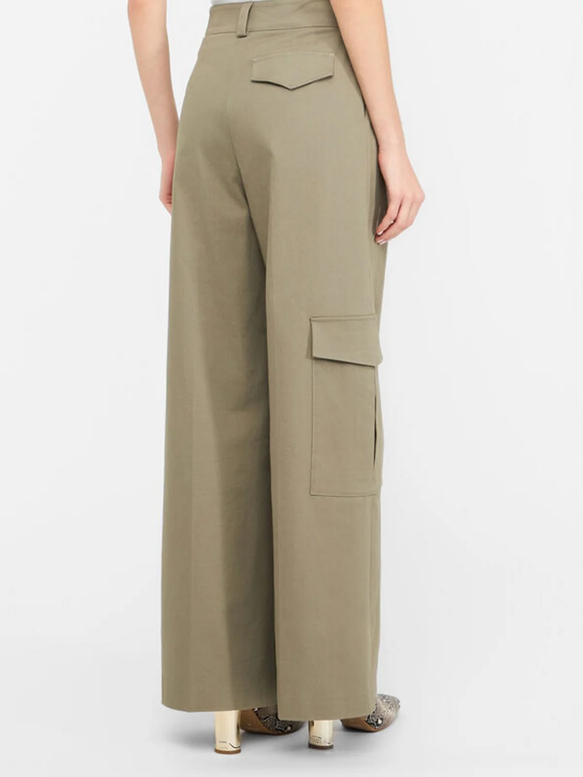 LIU JO BLACK Pantalone Donna  CF5351T026A X0707 Asparago - Image 4