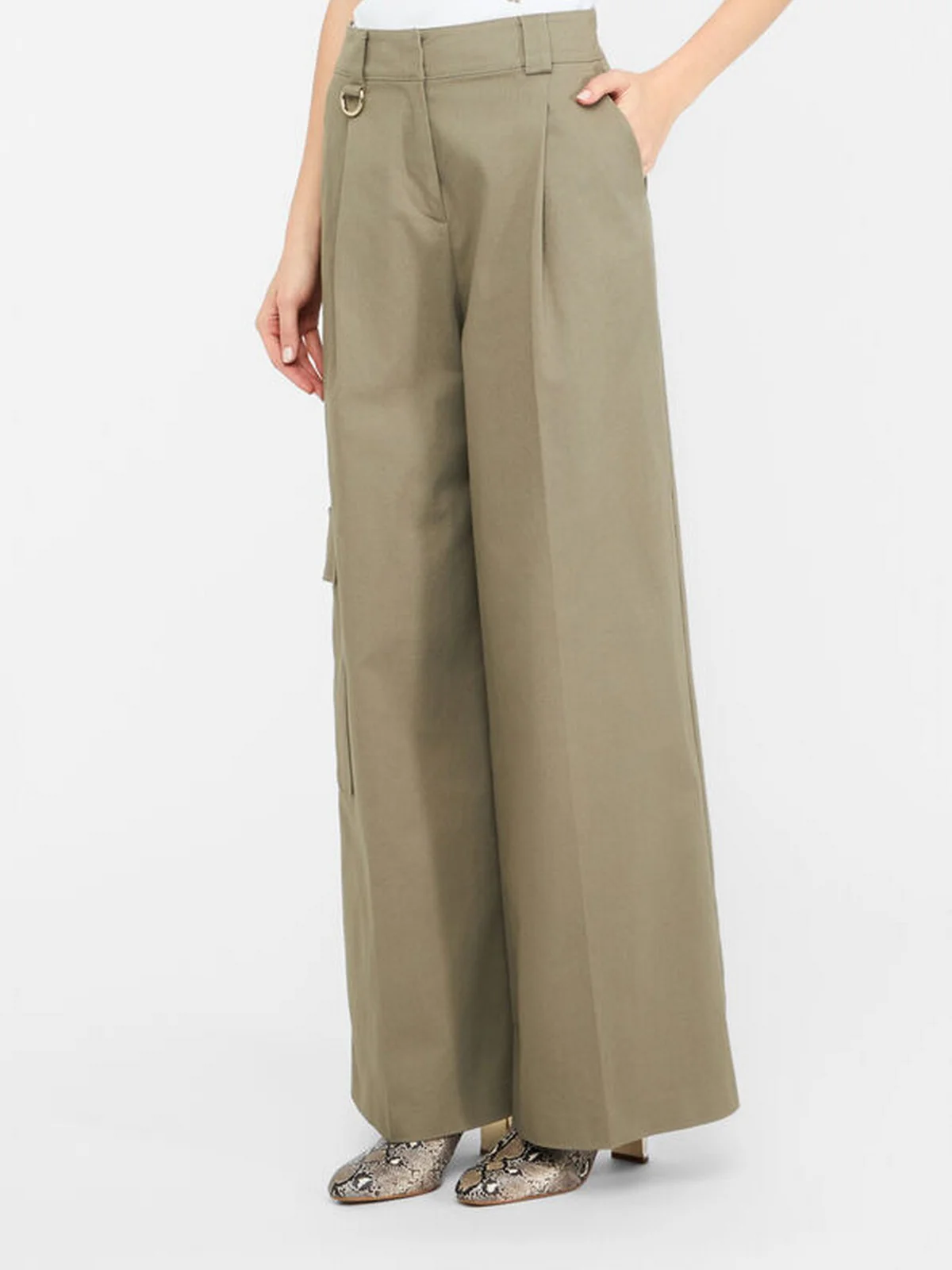 LIU JO BLACK Pantalone Donna  CF5351T026A X0707 Asparago - Image 5