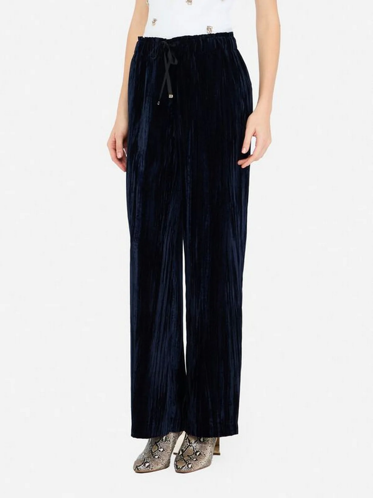 LIU JO BLACK Pantalone Donna  CF5404T094A 94028 Blu marino - Image 6