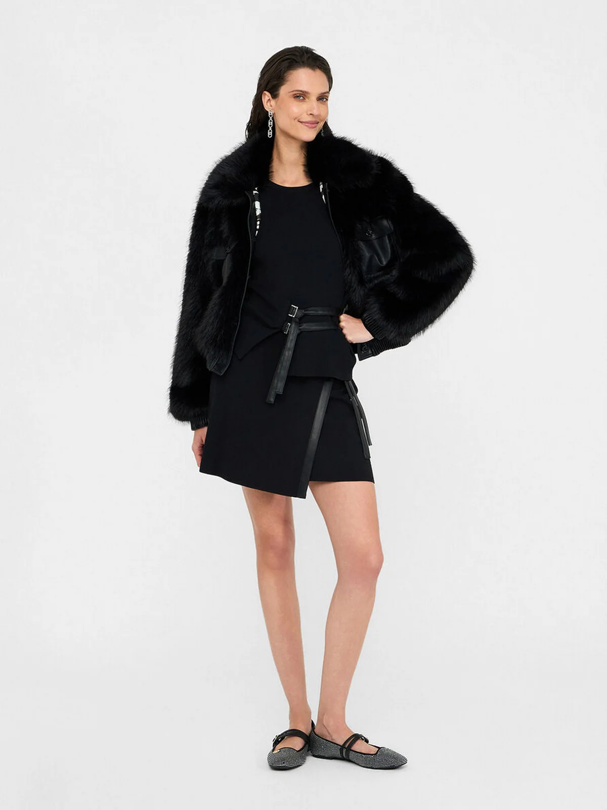 LIU JO BLACK Pelliccia Donna  CF5185E1037 22222 Nero - Image 2