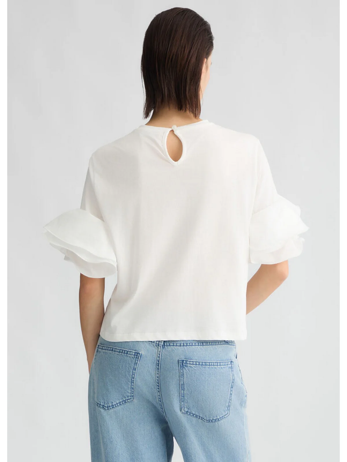 LIU JO BLACK T-shirt Donna  CA5006J6308 X0256 Bianco - Image 3