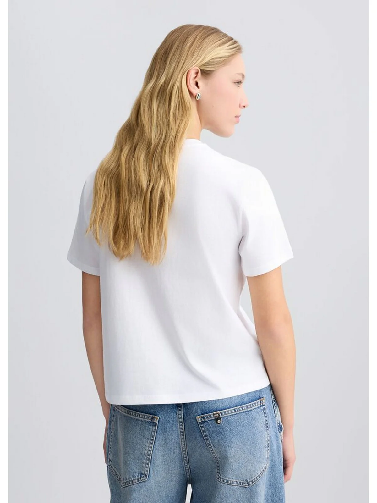 LIU JO BLACK T-shirt Donna  CA5371J6308 M9371 Bianco - Image 4