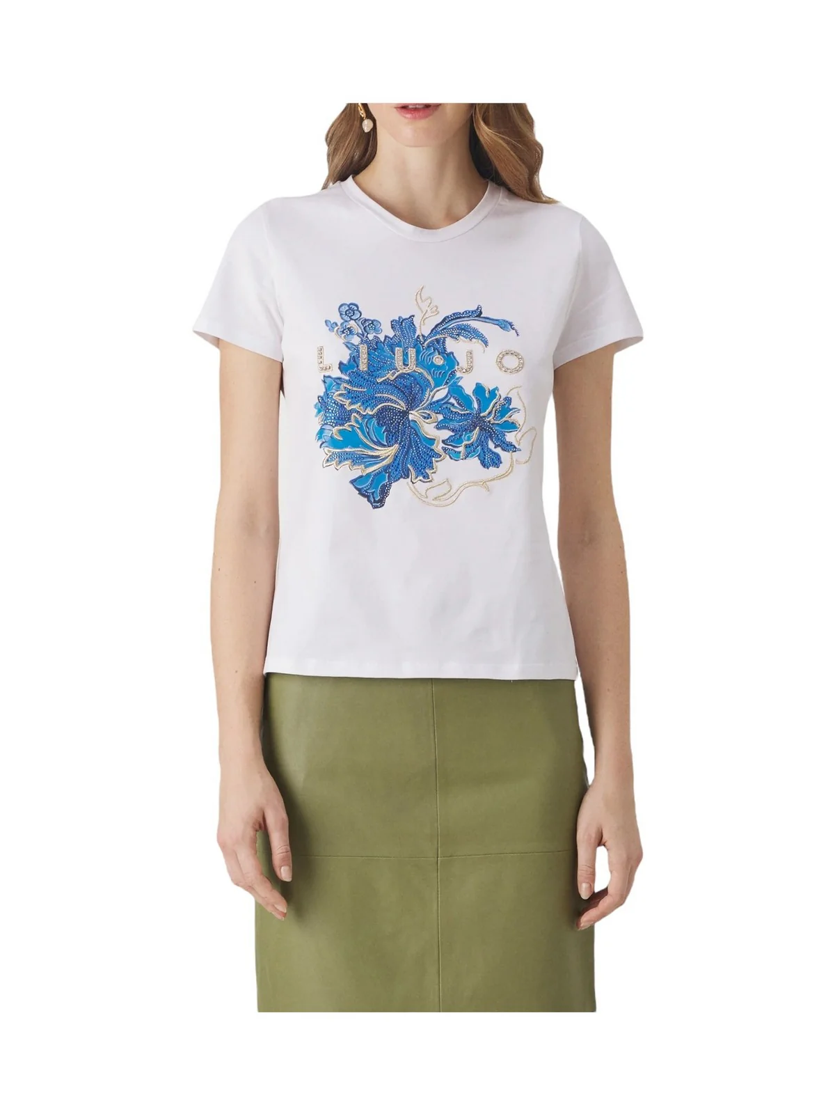 LIU JO BLACK T-Shirt e Polo Donna  CA4440J5003 N9170 Bianco - Image 3