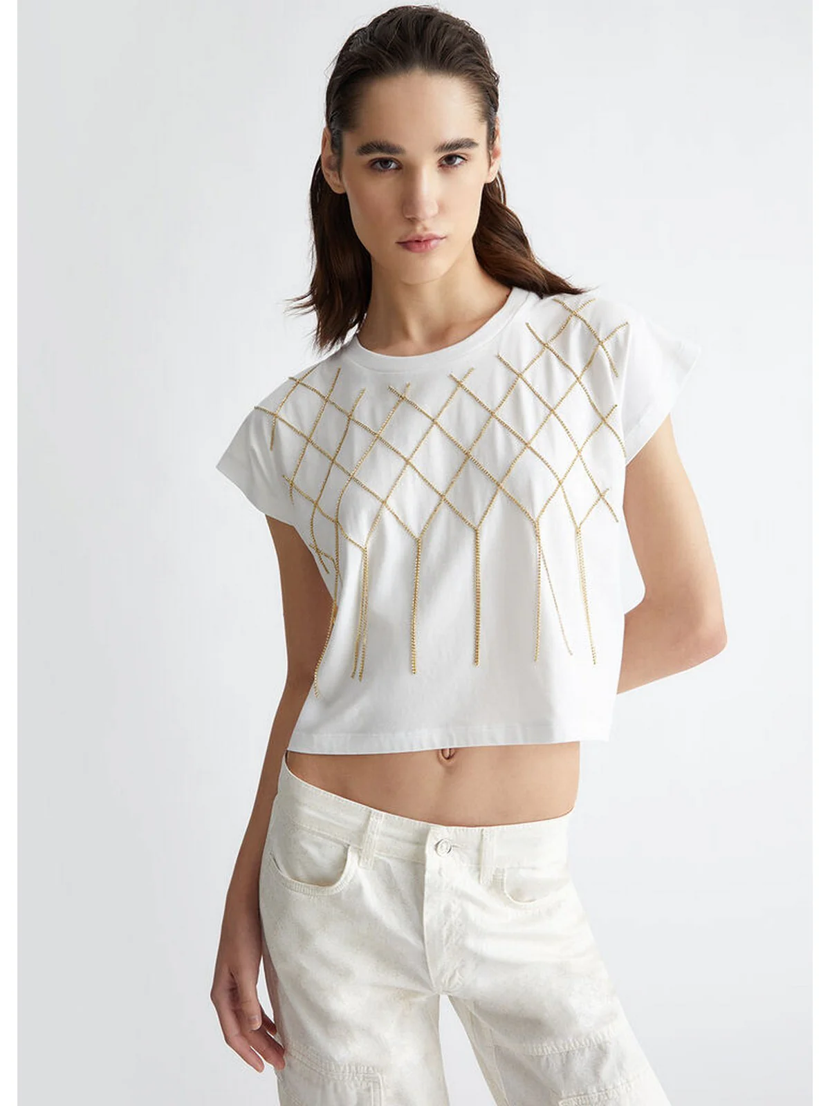 LIU JO BLACK T-Shirt e Polo Donna  CA4444J5003 N9185 Bianco - Image 3