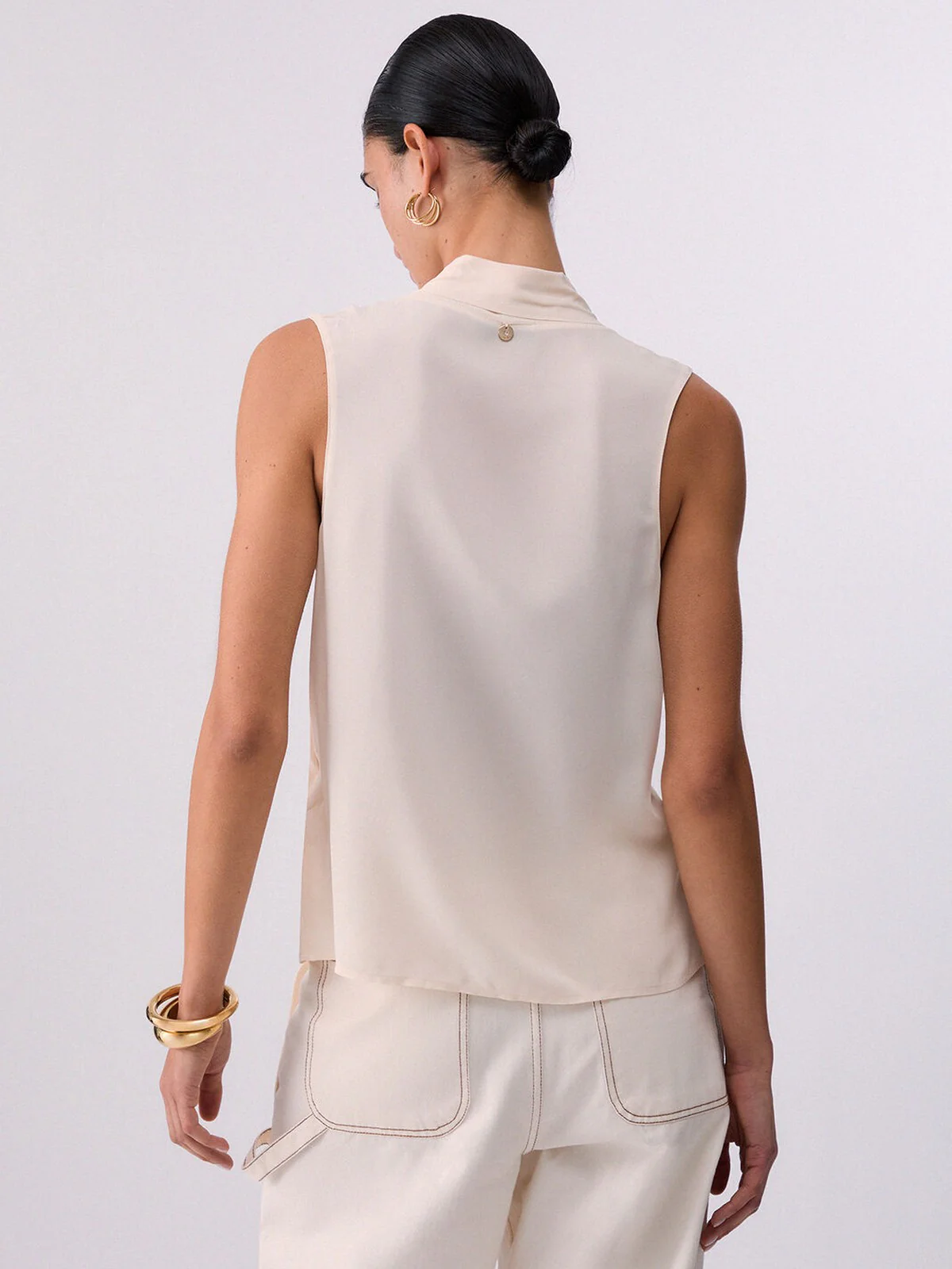 LIU JO BLACK Top Donna  CA6284T2578 P9644 Vaniglia creamy - Image 2