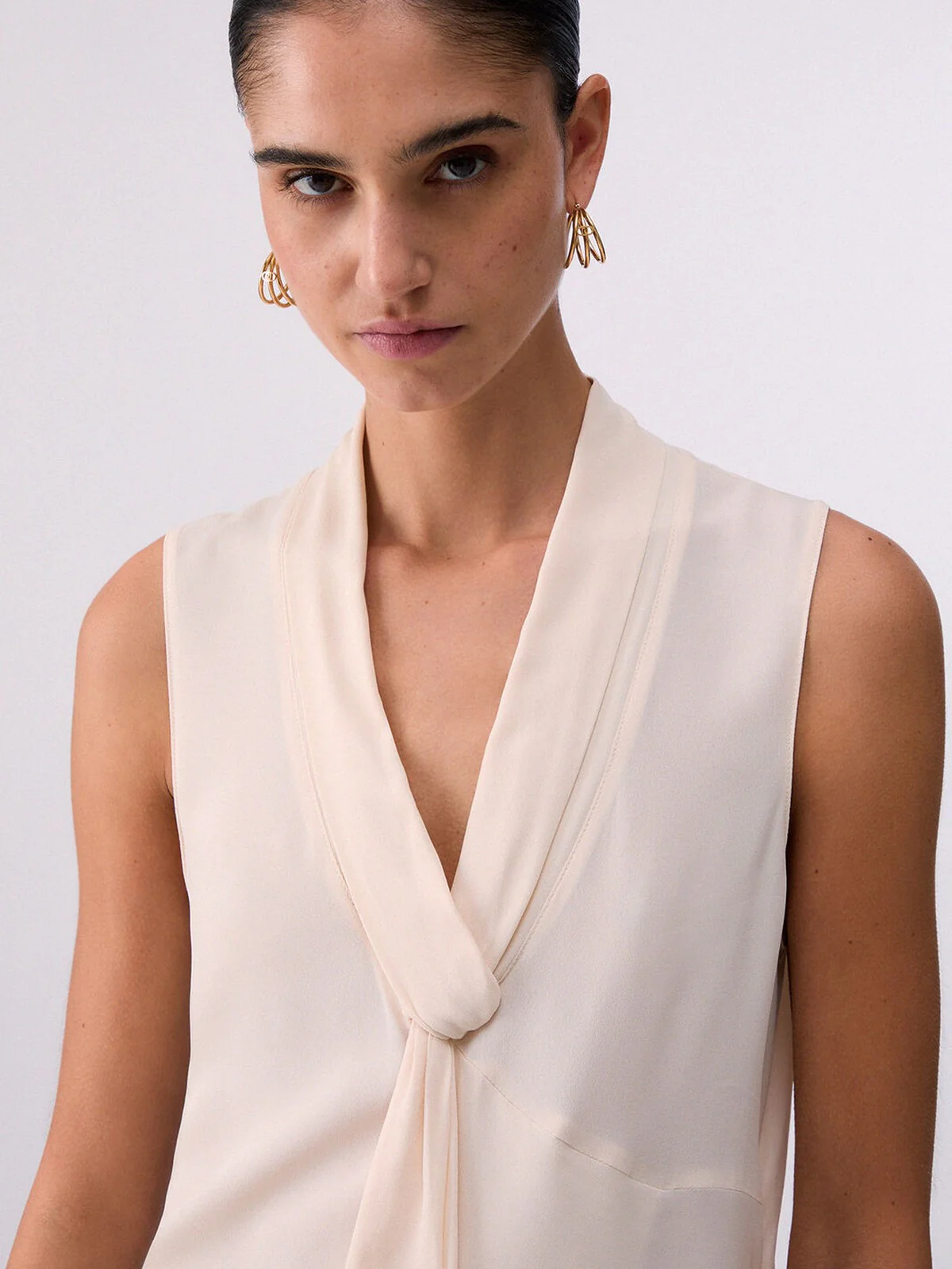 LIU JO BLACK Top Donna  CA6284T2578 P9644 Vaniglia creamy - Image 4